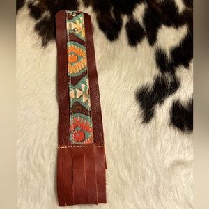 New leather snap bracelet